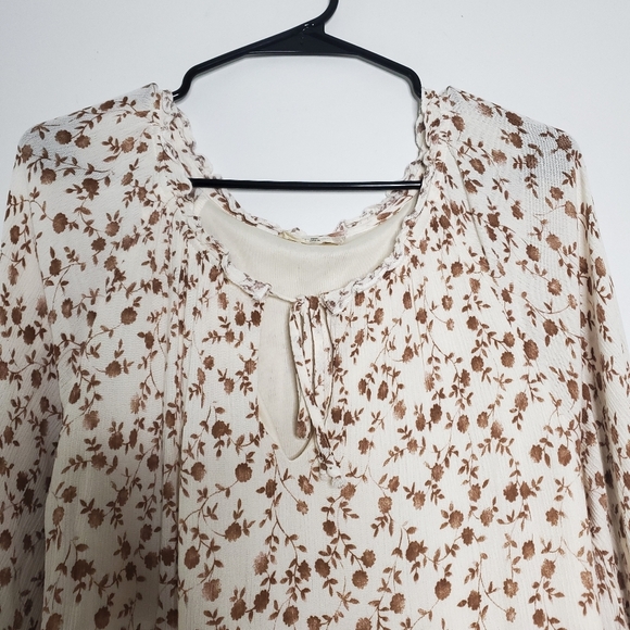 Altar'd State Baby Doll Bell Sleeves Tunic Dress Size M Floral Fairycore Boho - Picture 3 of 12